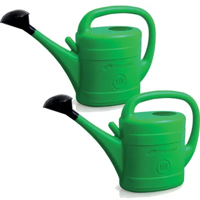 Produktbild von 2x Gießkanne 10l Blumengießkanne Pflanzen Gartengießkanne Gießbrause Haus grün