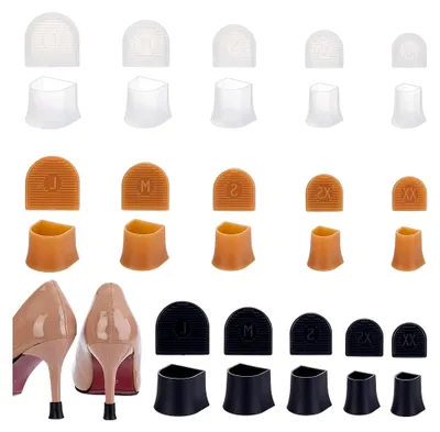 Produktbild von 15 Paar Absatzkappen in 5 Größen für High Heels – Antirutsch und geräuschreduzierend