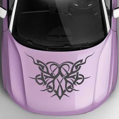 Produktbild von Aufkleber - Autoaufkleber "Herztribal" 30cm x 21cm Graphit metallic - Tuning Carystyling Heckscheibe Auto