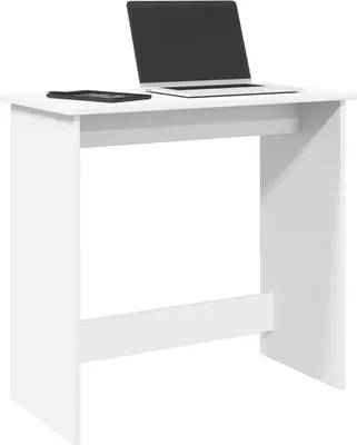 Image de Maison Exclusive - Bureau blanc 80×40×75 cm Matériau dérivé du bois