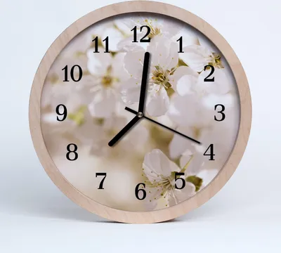 Produktbild von Holzuhr 20fi cm wanduhr - Blumen Blumen