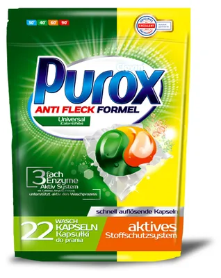 Zdjęcie produktu dla Purox Kapsułki do Prania Uniwersalne 22 sztuki