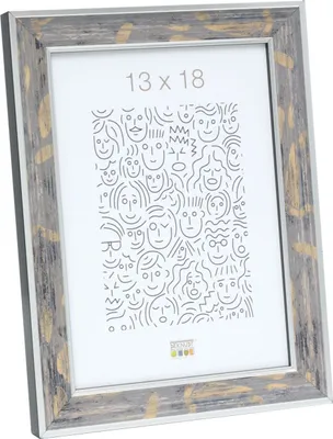 Zdjęcie produktu dla Deknudt S40JE7 Ramka drewniana szara złota ciemnoszara 18x24 cm