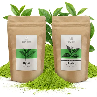 Produktbild von Mary Rose - Matcha Tee Set 2x100g Premium Koch Qualität - Grüner Tee Pulver Aus Hangzhou - Mildes Umami Und Intensiver Geschmack