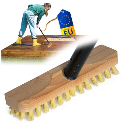 Imagen del producto de Cepillo de limpieza de madera con cerdas, juego de 4 unidades para uso interior y exterior