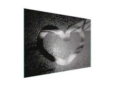 Produktbild von Schneidebrett Herdabdeckplatte Multiglasschneidplatte 30x22 cm Herz Silber
