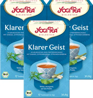Produktbild von 3 x  YOGI TEA Klarer Geist | 3 x 30,6g