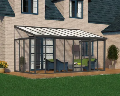 Zdjęcie produktu dla Palram - Canopia aluminiowy zimny ogród zimowy Sanremo antracyt 277x556x310 cm