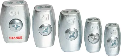 Produktbild von Seilwerk STANKE 5x Drahtseilklemme Eiform Größe 4 für 4 mm Drahtseile Aluminium Silumin Stahlseil Klemme