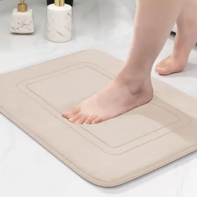 Productafbeelding van Antislip badmat, zacht, absorberend, 43x61 cm, beige