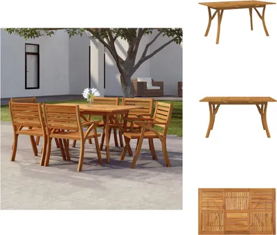 Immagine prodotto di vidaXL Tavolo da giardino 150x90x75 cm in legno massiccio di acacia - Tavoli da giardino