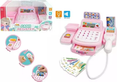 Produktbild von batteriebetriebene Registrierkasse + rosa Zubehör