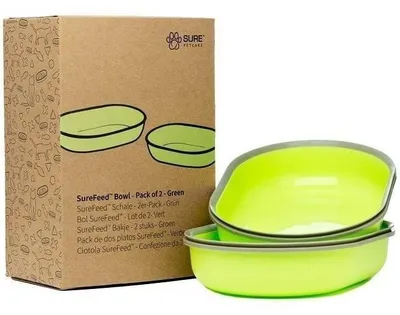 Image de SUREFEED Lot de 2 Bols Simples pour Distributeur de Nourriture, Vert