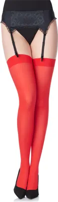 Produktbild von Merry Style Damen Mikrofaser Strapsstrümpfe MS 799 40 DEN (Rot, XL-XXL (46-50))