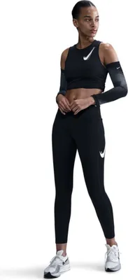 Produktbild von Nike NK FAST Dri-FitF Damen 7/8-Leggings mit mittelhohem Bund schwarz/weiß schwarz/weiß S