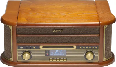 Produktbild von Denver Kasetten- und Plattenspieler MRD51, DAB+, FM/AM Radio mit CD-, Holzoptik