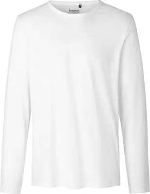 Immagine prodotto di Neutral O61050 | Maglietta a maniche lunghe da uomo / 100% cotone equosolidale - Colore: Bianco - Taglia: M