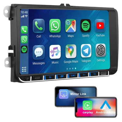 Productafbeelding van Bluetooth-autoradio met 9-inch touchscreen, draadloze CarPlay & Android Auto