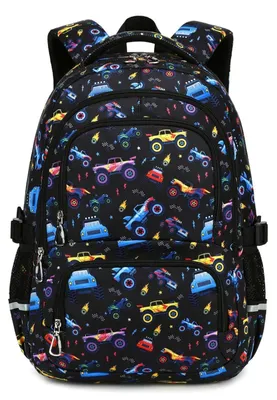 Produktbild von Schulrucksack Jungen Monster Truck ab 6 Jahren 31x19x45cm leicht wasserabweisend