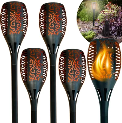 Zdjęcie produktu dla BLIXTAR Set von 4x Solar-Fackel 33 LED, Garten angetrieben Flamme Laterne