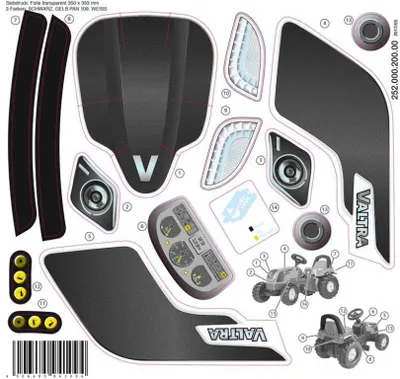 Image de Rolly Toys Aufkleber Sticker Kid Valtra