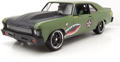 Produktbild von GMP 18957B Chevrolet Nova Warhawk Street Fighter 1970 grün 1:18