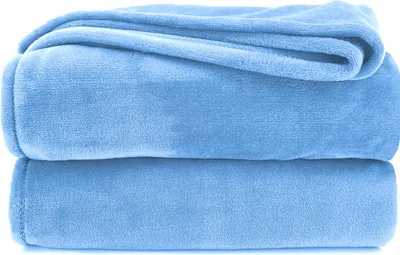 Obrázek produktu pro heimtexland ® Přikrývka SUPER SOFT Flanelová přikrývka XL Přikrývka na pohovku přehoz Uni Typ380 Světle modrá 200 x 150 cm