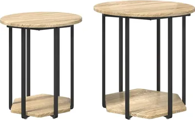 Immagine prodotto di Set tavolini con lo scaffale 2 pcs Marrone