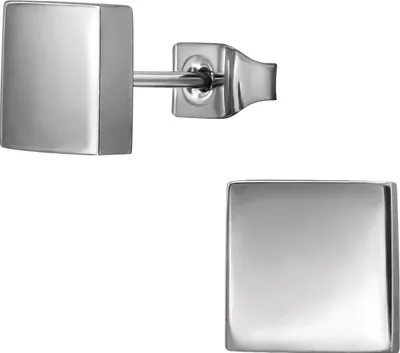 Produktbild von Titan Ohrringe Ohrstecker mit Quadrat 7mm