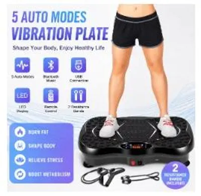 Productafbeelding van Trillingsplaat, Bluetooth-muziek, 99 snelheidsniveaus, zwart