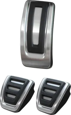 Image de Pédales sport (changement de vitesse manuel) en noir / argent pour Audi A4 B8 8K A5 8T 8F A6 4G C7 A7 A8 4H Q5 8R