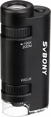 Zdjęcie produktu dla Mikroskop optyczny Svbony SV603 60x 120x przenośny ręczny z LED F9367A