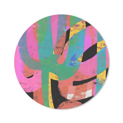 Produktbild von MuchoWow® Mauspad Mousepad Abstrakt - Farben - Rosa - Grün - Kunst 20x20 cm - Mousepads - Maus Mat - Pad - Mausunterlage - Schreibtischmatte