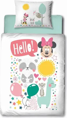 Produktbild von Disney Minnie Maus Baby Bettwäsche Set 100x135 40x60 cm