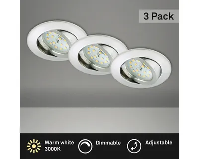 Produktbild von Einbauleuchten Briloner Sway LED dimmbar Einbauspot schwenkbar 3er Set 5,5W Aluminium