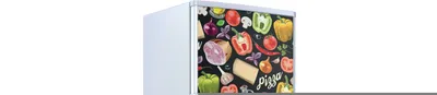 Produktbild von Kühlschrankdekoration 70x180 cm Aufkleber auf dem Kühlschrank - Zutaten für Pizza