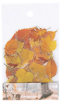 Produktbild von Blatt-Scrapbook-Aufkleber, dekorative PET-Herbstblätter, Scrapbooking-Aufkleber für Journaling, Fotoalbum, 40 Stück