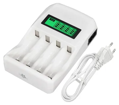 Obrázok produktu pre Nabíjačka batérií, LCD displej, inteligentná technológia nabíjania, 1 nabíjačka pre EÚ