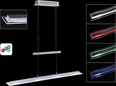 Zdjęcie produktu dla Lampa wisząca TENSO RGBW LED Honsel 69394 sterowana pilotem