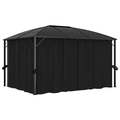 Zdjęcie produktu dla Pawilon z zasłonami 400 x 300 x 265 cm antracytowy