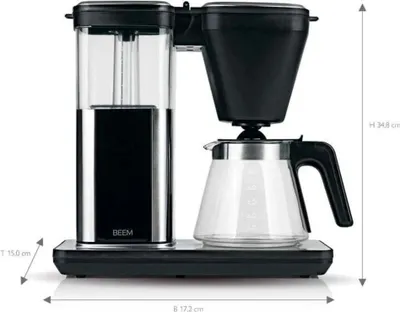 Produktbild von BEEM 02275, Filterkaffeemaschine, 1550 W, Schwarz, Silber