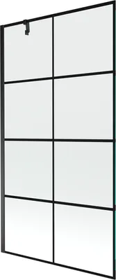 Zdjęcie produktu dla Parawan Wannowy Mexen Next 100x150cm, Czarny Wzór, 1-Skrzydłowy