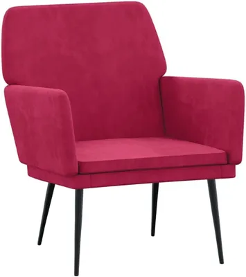 Produktbild von Weinroter Sessel aus Samt, 62 x 79 x 79 cm