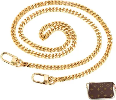 Produktbild von Taschenkette 120cm Comforty Taschenkette Gold, Kette Trageriemen, Metall Schulterriemen für Taschen, Handtaschenketten, Umhängetasche Handtasche Ersatzkette