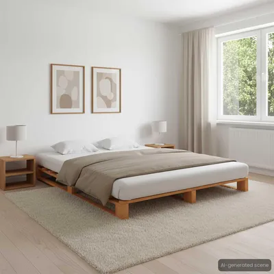 Produktbild von Maison Exclusive - Palettenbett Braun Massivholz Kiefer 180×200 cm