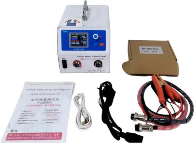 Obrázek produktu pro Tester kapacity baterií, nabíjecí/vybíjecí proud 50 A, nastavitelný rozsah napětí 0,3-5 V, HT-BCT50A 220V