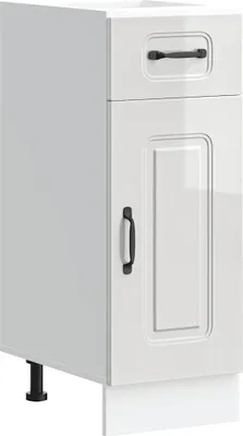 Produktbild von Möbel Küchenunterschrank/Sideboard Küche - Hängeschrank für Küche - Buffetschrank Kalmar Hochglanz-Weiß Holzwerkstoff - Aufbewahrungsschrank CLORIS2832640