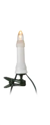 Produktbild von Konstsmide - LED Baumkette, Topbirnen, "One String", 25 warm weiße Dioden, 24V Außentrafo, grünes Kabel; 1014-020