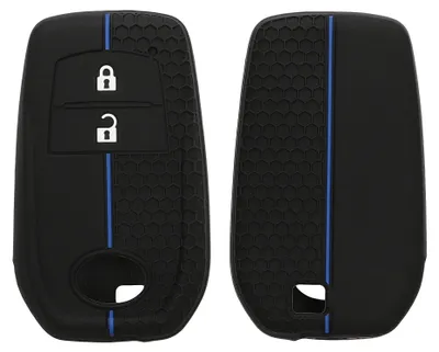 Productafbeelding van kwmobile sleutelbescherming voor Toyota (2/3 knoppen) Aygo, Yaris, Cross, RAV4, GR (2020-2024) - Beschermhoes voor autosleutel, siliconen - Sleutelhouder