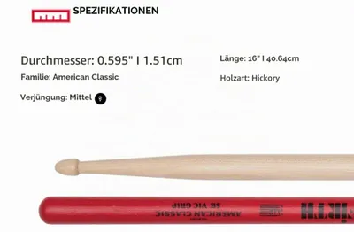 Imagen del producto de Vic Firth 5BVG: baquetas para batería